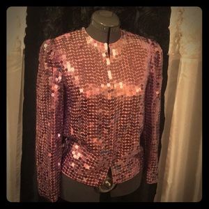Vintage Pinkish Purple Sequin Blazer